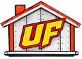 Logo UF représentant une maison stylisée